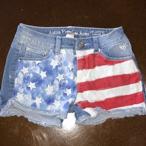 American Flag Justice Jean Shorts